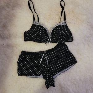 🦓Polka Dot bra & pantie set M🦓